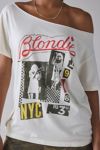 DAY Rock Band Graphic Off-The-Shoulder Oversized Tee