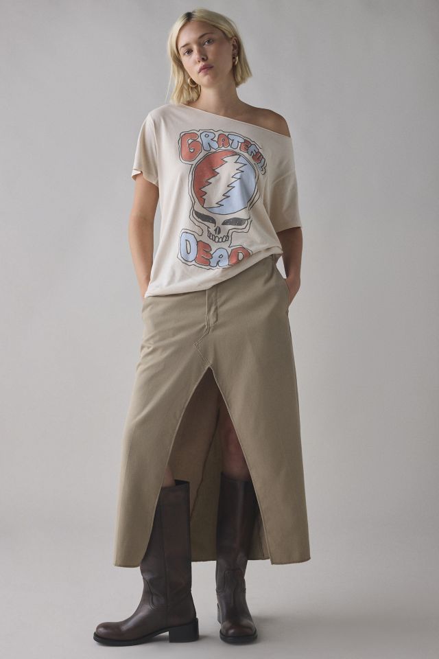 DAY Rock Band Graphic Off-The-Shoulder Oversized Tee #2