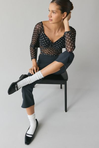 Essential Pointelle Crew Sock Product Page