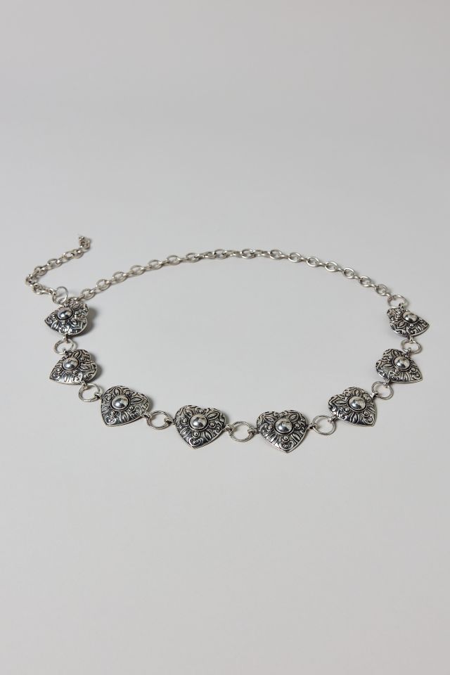 Engraved Hearts Chain Belt #1