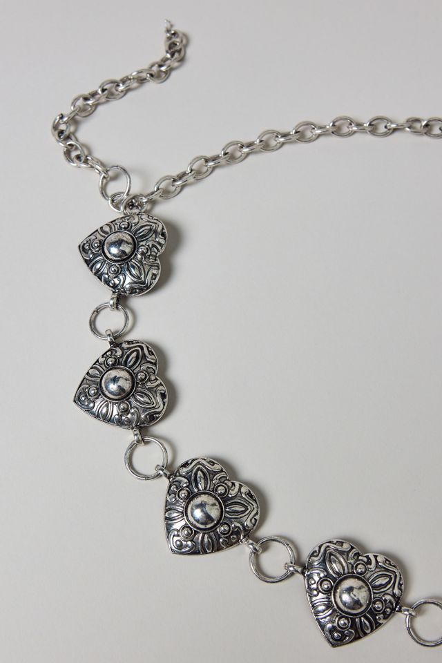 Engraved Hearts Chain Belt #2