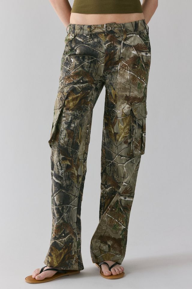 Vintage By UO Tree Camo Pink Waistband Cargo Pant #1