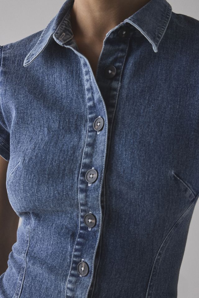 BDG For Keeps Seamed Button Front Denim Mini Dress #1