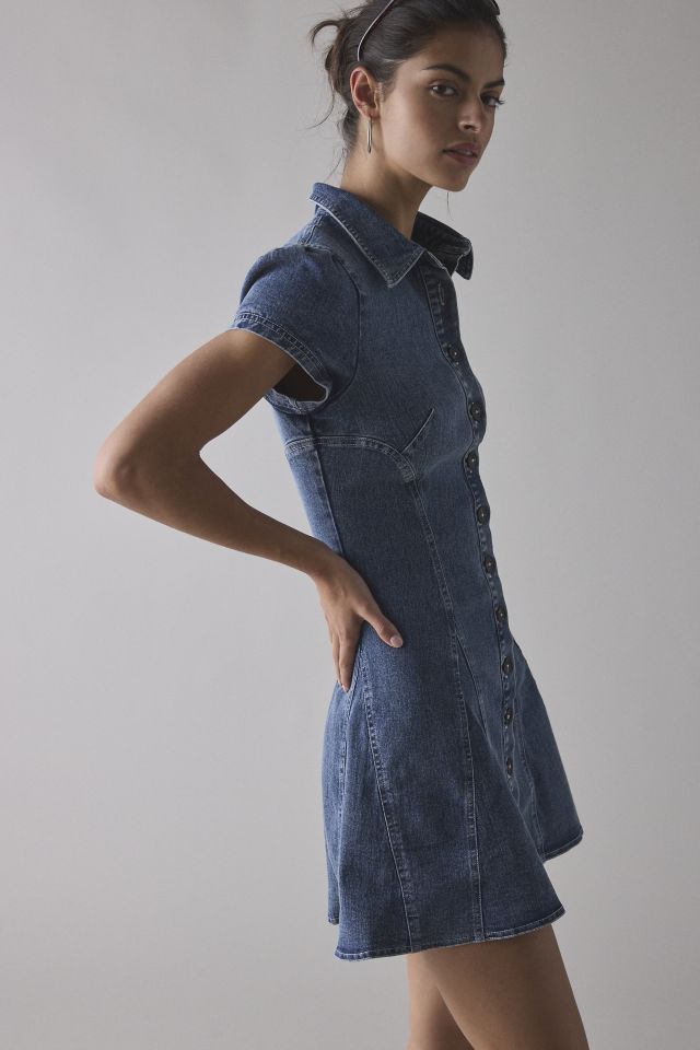 BDG For Keeps Seamed Button Front Denim Mini Dress #3