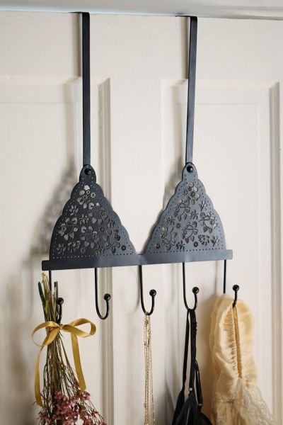 Urban Outfitters Lace Bra Over-the-door Multi-hook In Black At  In Black