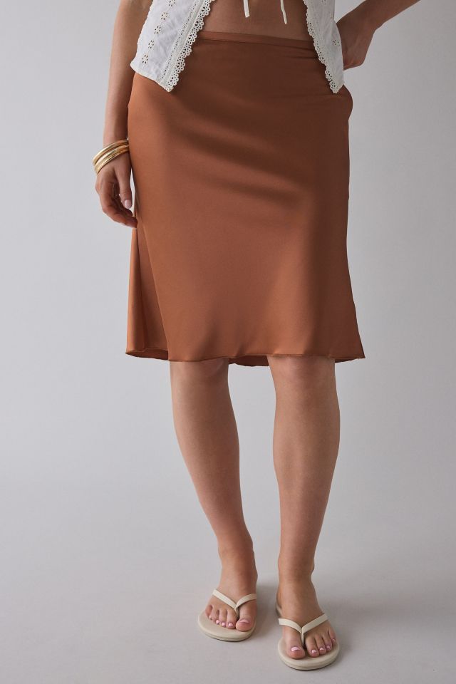 Lioness Shoreline Satin Slip Midi Skirt #1