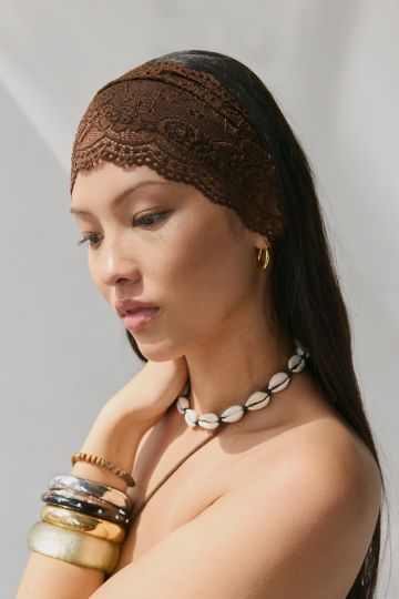Wide Lace Headwrap Headband