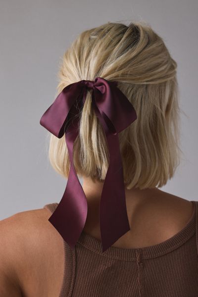 Drapey Satin Hair Bow Barrette