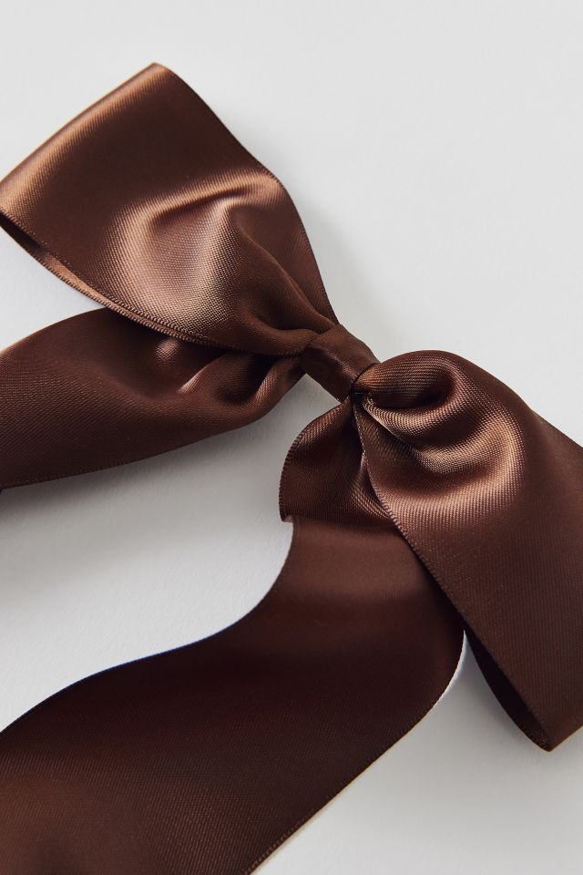 Drapey Satin Hair Bow Barrette #1