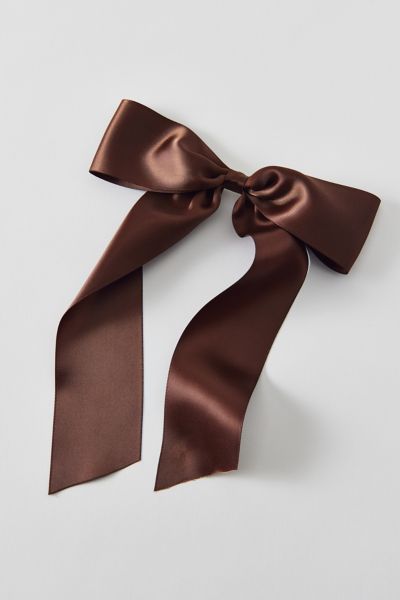 Drapey Satin Hair Bow Barrette