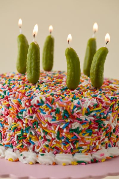 Fred & Friends Pickle Shaped Party Candle Set