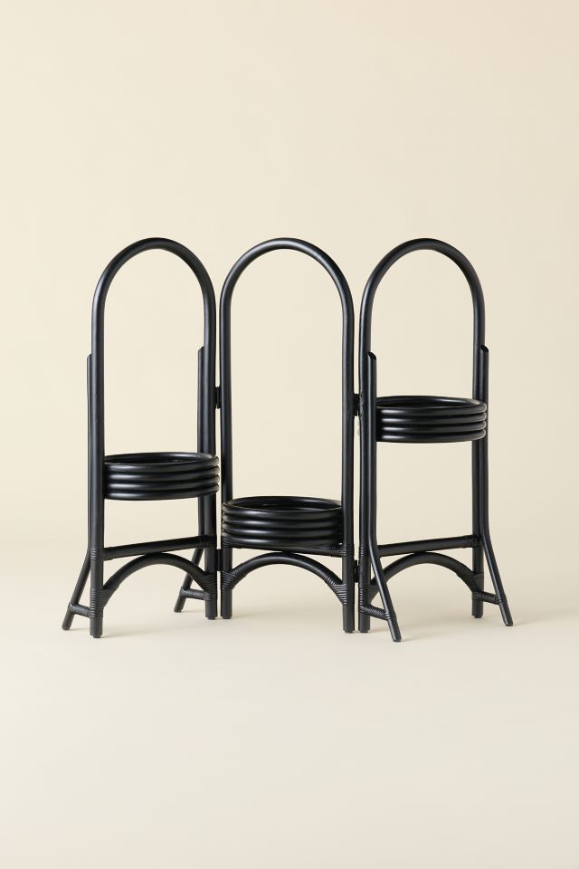 Rattan Tiered Plant Stand #1