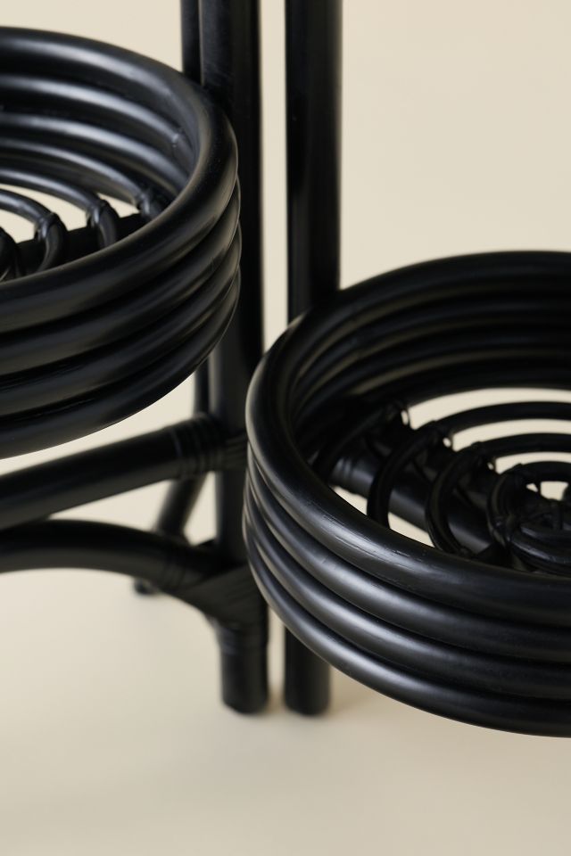 Rattan Tiered Plant Stand #2