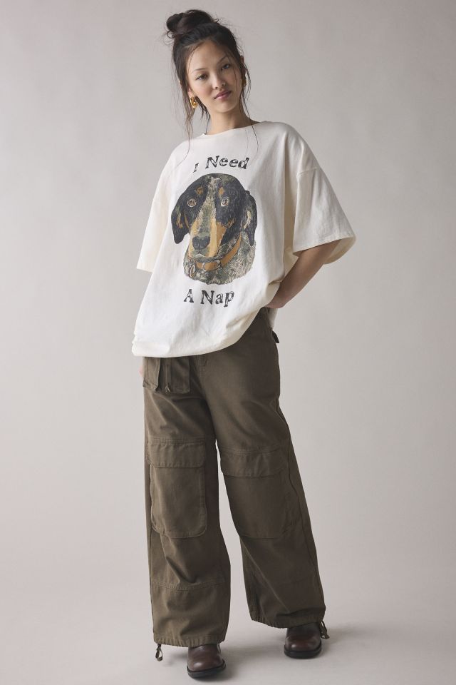 Kimchi Blue I Need A Nap Dog Graphic Oversized T-Shirt Dress #3