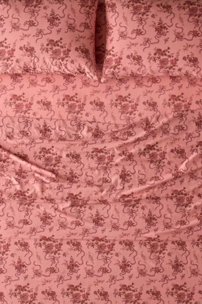 Urban Outfitters Catlyn Floral Patterned Sheet Set In Pink At  In Pink