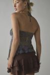 UO Eloise Mesh Convertible Tie Split-Front Tube Top
