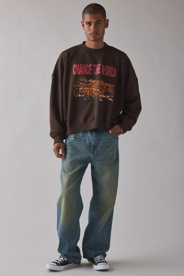 Tee Library Change Cropped Crew Neck Sweatshirt #3