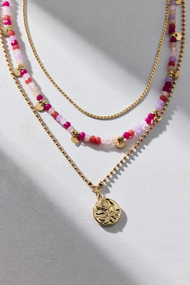 Trio Beaded Layered Necklace #1