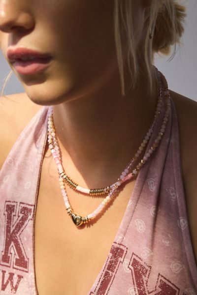 Icon Charm Beaded Layered Necklace