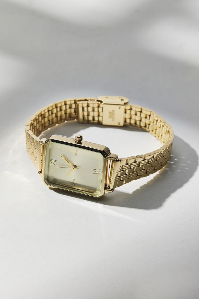 Mother Of Pearl Metal Rectangle Watch #1