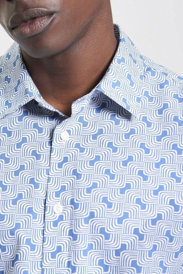 Ben Sherman Linear Print Button Down Shirt #1