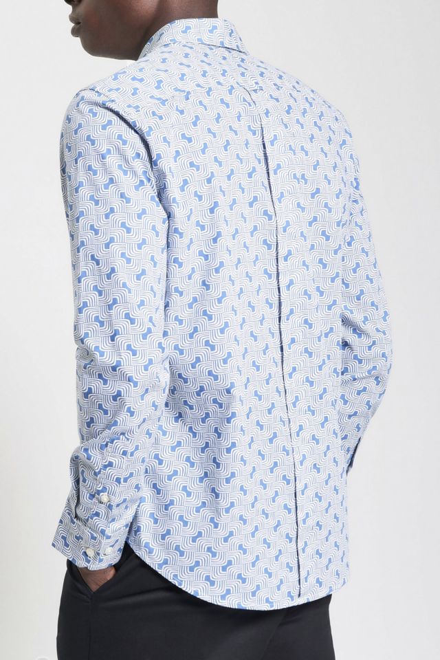 Ben Sherman Linear Print Button Down Shirt #3