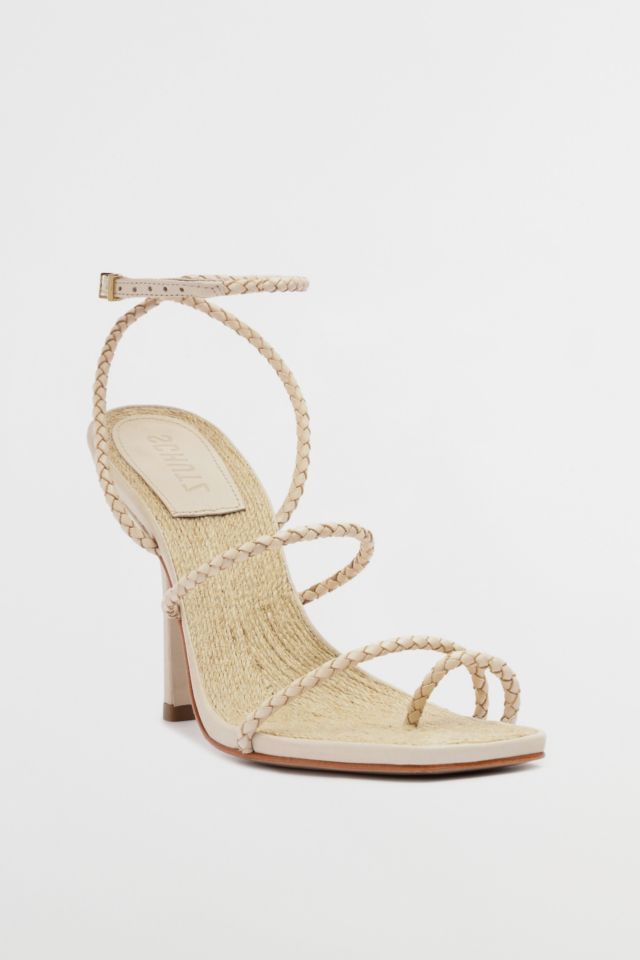 Schutz Kaya Straw Strappy Heel #1