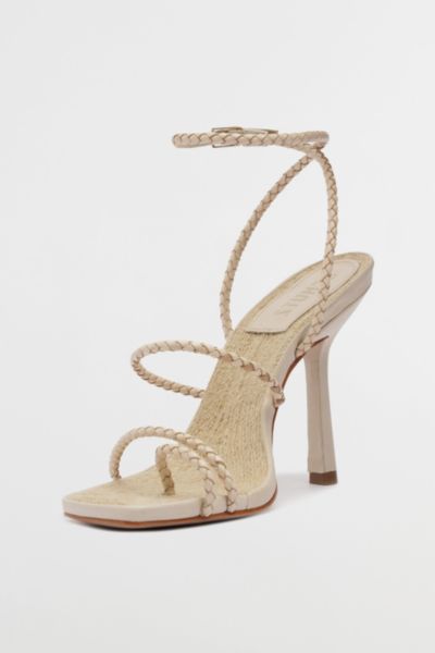 Schutz Kaya Straw Strappy Heel