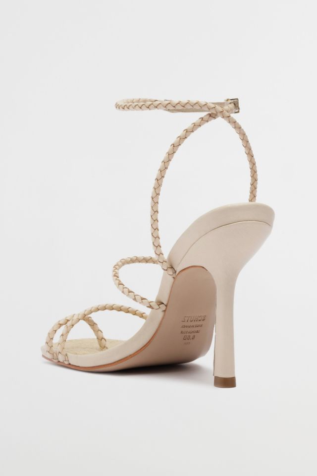 Schutz Kaya Straw Strappy Heel #4