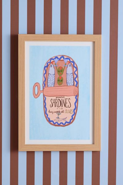 Impression artistique Sardines et olives de theebouffants