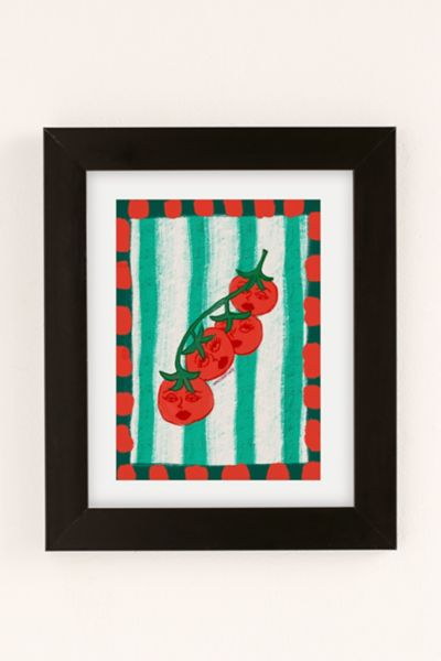 Urban Outfitters Theebouffants Moody Tomatoes Art Print In Black Matte Frame At