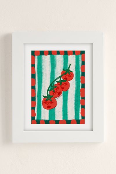 Urban Outfitters Theebouffants Moody Tomatoes Art Print In White Matte Frame At