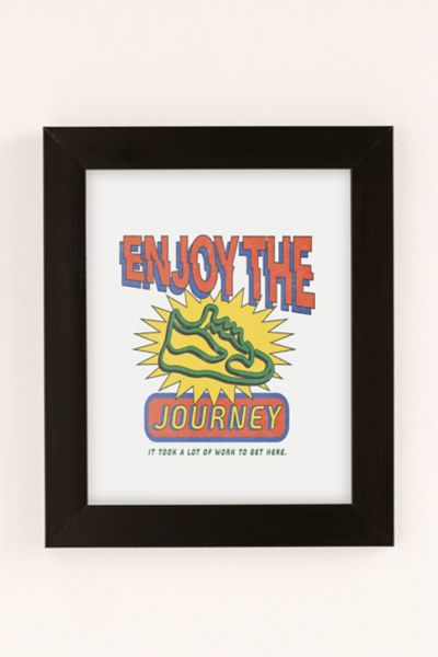 Urban Outfitters Refined Collective Enjoy The Journey Art Print In Black Matte Frame At