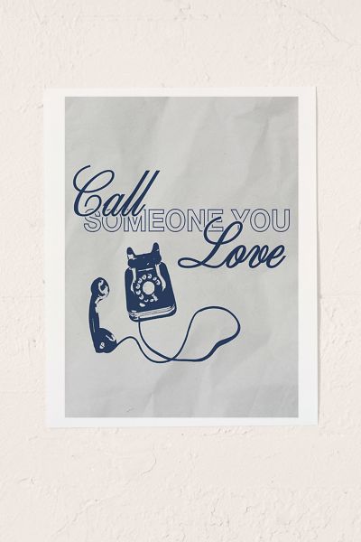 Urban Outfitters Refined Collective Call Someone You Love Art Print At