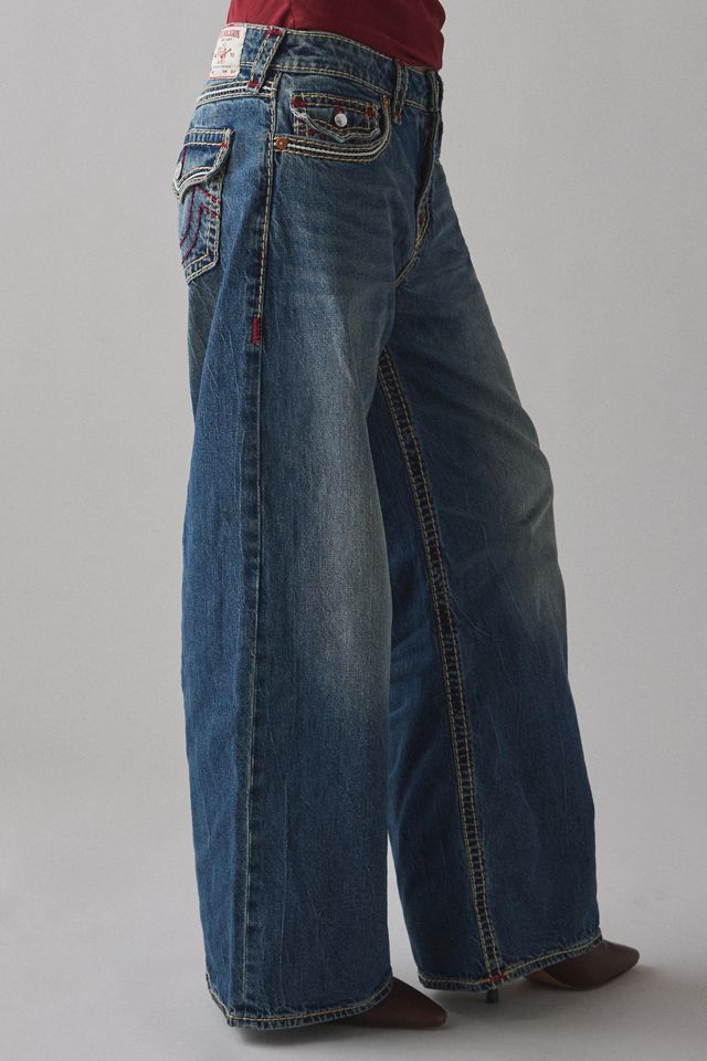 True Religion Jessie Petal Bloom Super T Flap Mid-Rise Baggy Jeans #3
