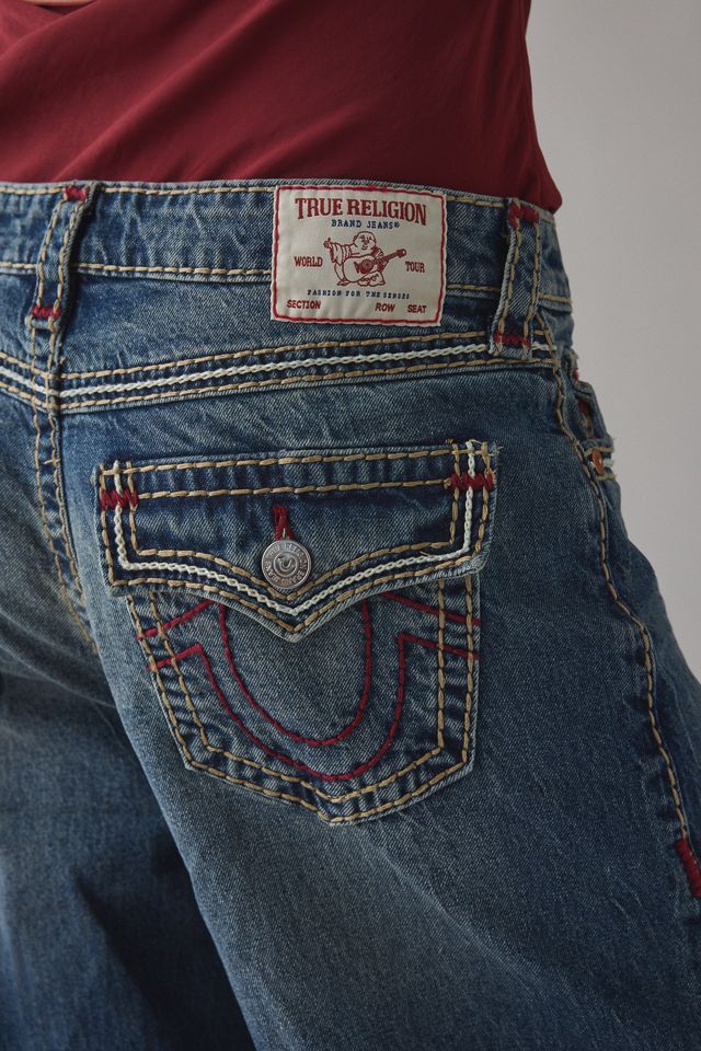 True Religion Jessie Petal Bloom Super T Flap Mid-Rise Baggy Jeans #5