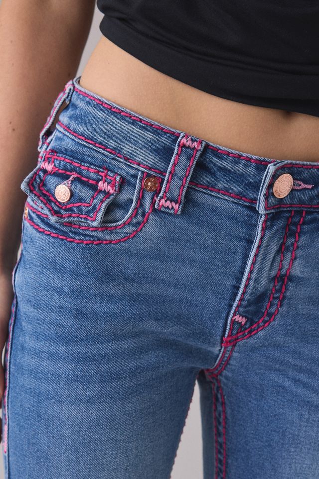 True Religion Becca Crystal Flash Super T Mid-Rise Bootcut Jeans #3