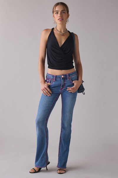 True Religion Becca Crystal Flash Super T Mid-Rise Bootcut Jean