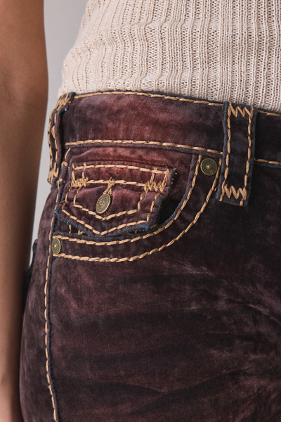 True Religion Billie Flocked Velvet Super T Straight Jean