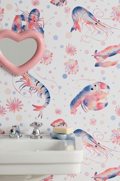 Melly Terpening Happy Crustacean Removable Wallpaper