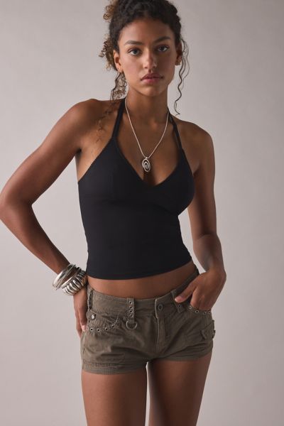 Out From Under Je T'aime Cropped Halter Top