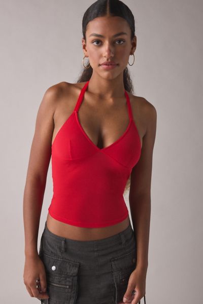 Out From Under Je T'aime Cropped Halter Top