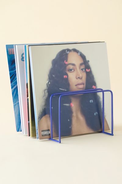 Urban Outfitters Helly Metal Vinyl Storage Rack In Blue At  In Blue
