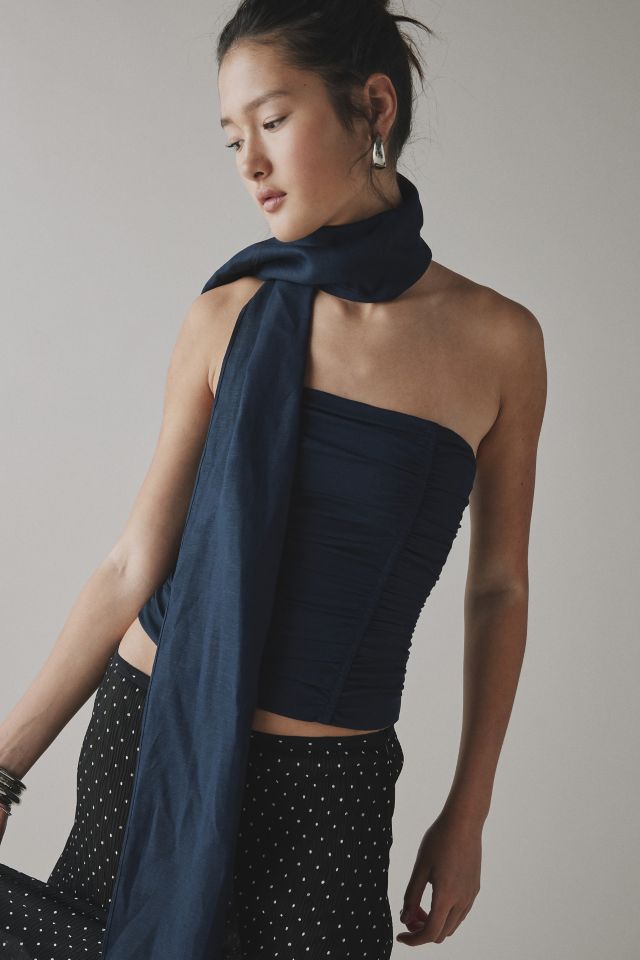 Lioness Island Scarf Tie Ruched Corset Top #1
