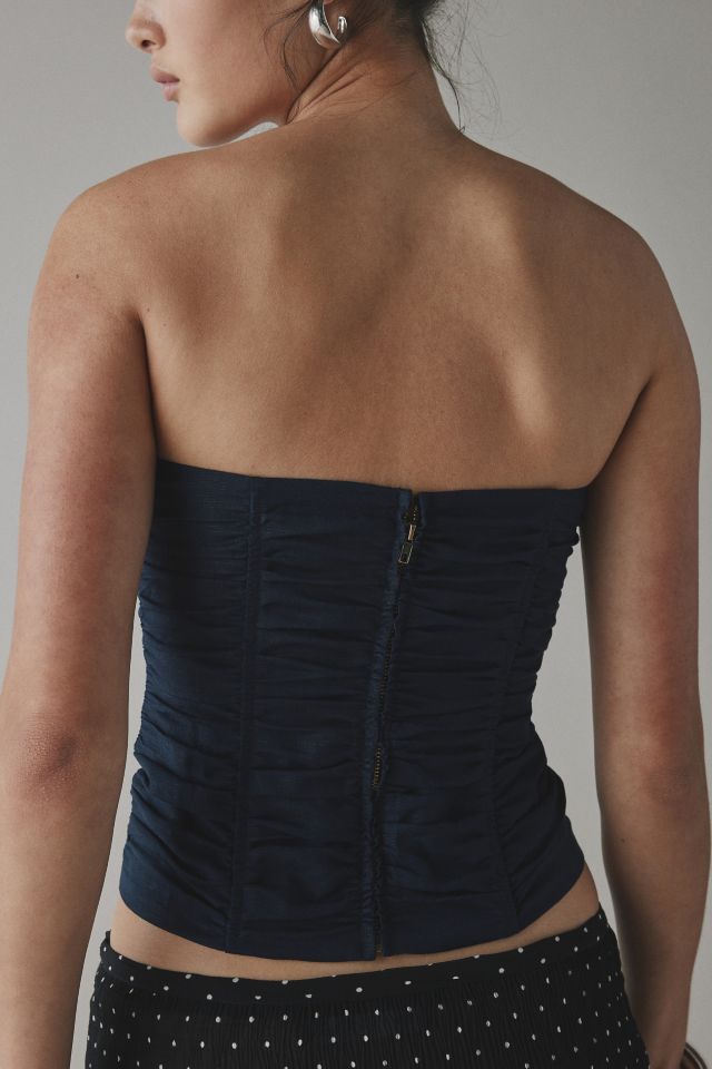 Lioness Island Scarf Tie Ruched Corset Top #3