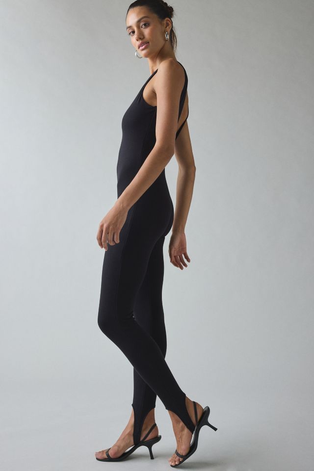 AFRM Beloit Noir Catsuit Plunging Low-Back Catsuit #2