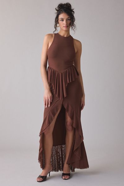 strapless open back dress Ashley Lauren 11822 - Long Sheath Dress - Sequin, Beaded, Strapless, High Slit, V-Back, Zipper Closure, Sweep Train 2 / Multi/Ivory main image 1