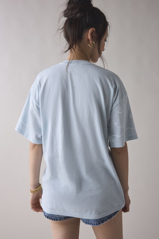 Anchors Graphic Oversized Cotton T-Shirt Dress #2