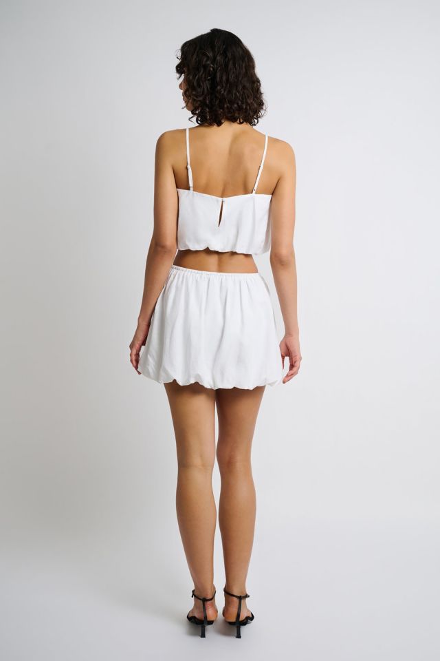 Onia Air Linen Bubble Crop Top #3