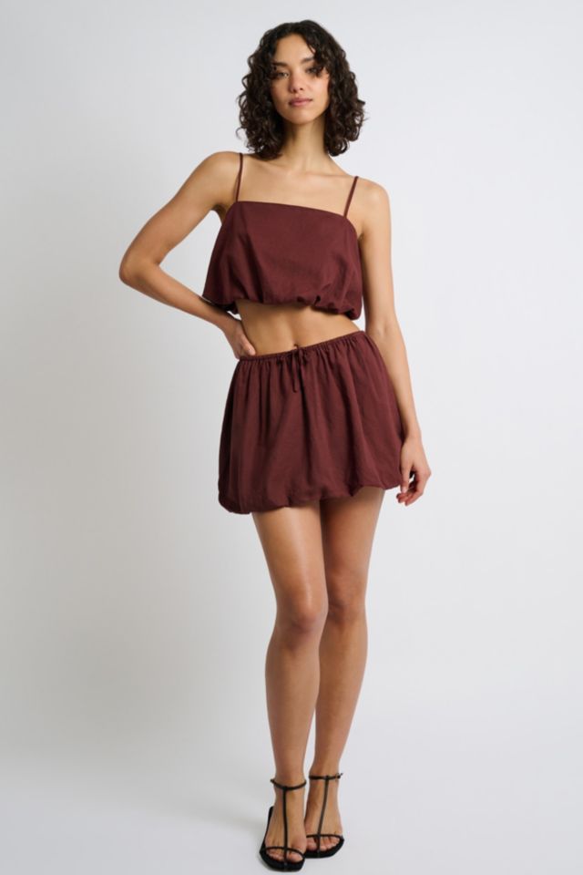 Onia Air Linen Bubble Crop Top #4